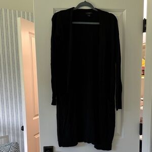 Halogen thin black duster cardigan